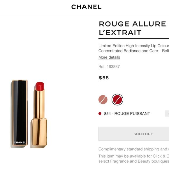 NEW CHANEL COCO MADEMOISELLE, Rouge Lipstick, LAQUE Eyeshadow (value $283+) - Picture 5 of 7